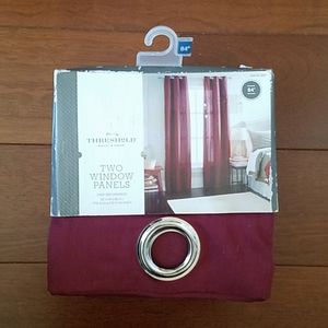 NWT Threshold Deep red grayson 84" drapes/curtains